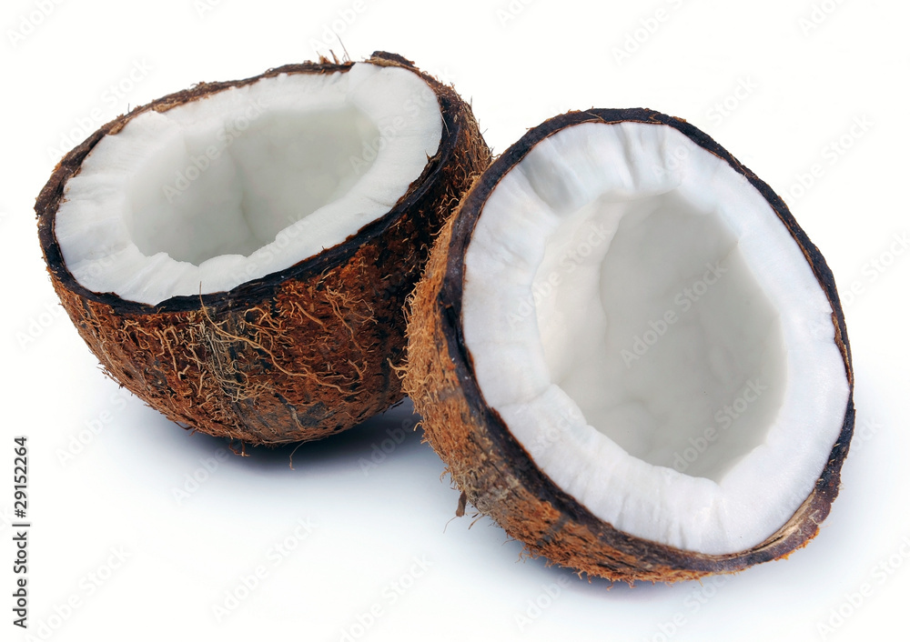 two halves of a coconut two halves of a coconut