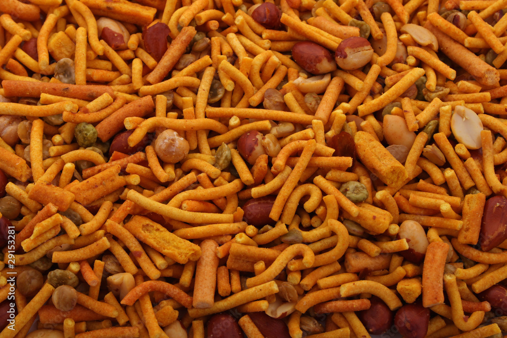 Bombay mix  is an tasy typical party snack.