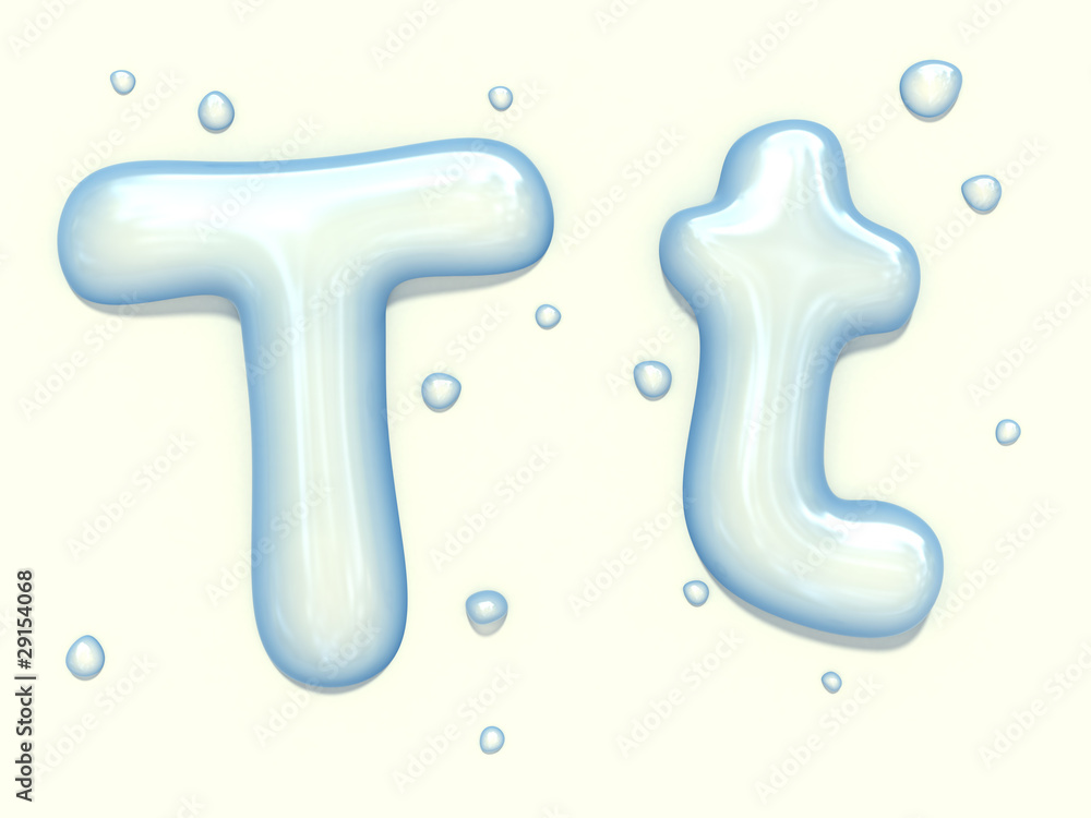 Obraz premium Water blob font