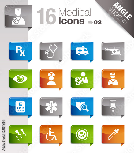 Angle Stickers - medical icons 02