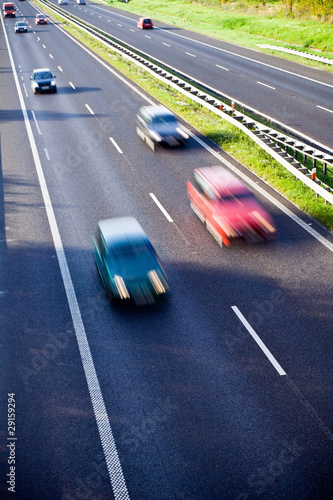 Cars on the road, motion blur