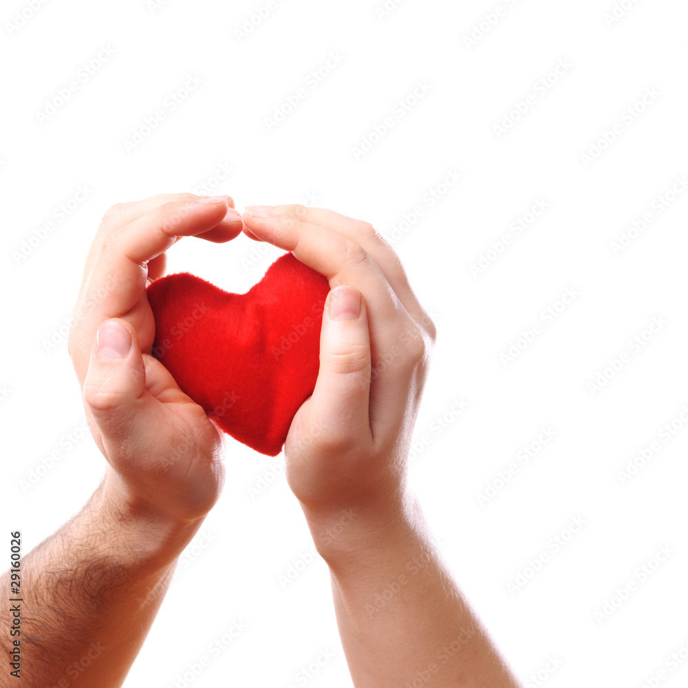 Obraz premium Męskie dłonie serca