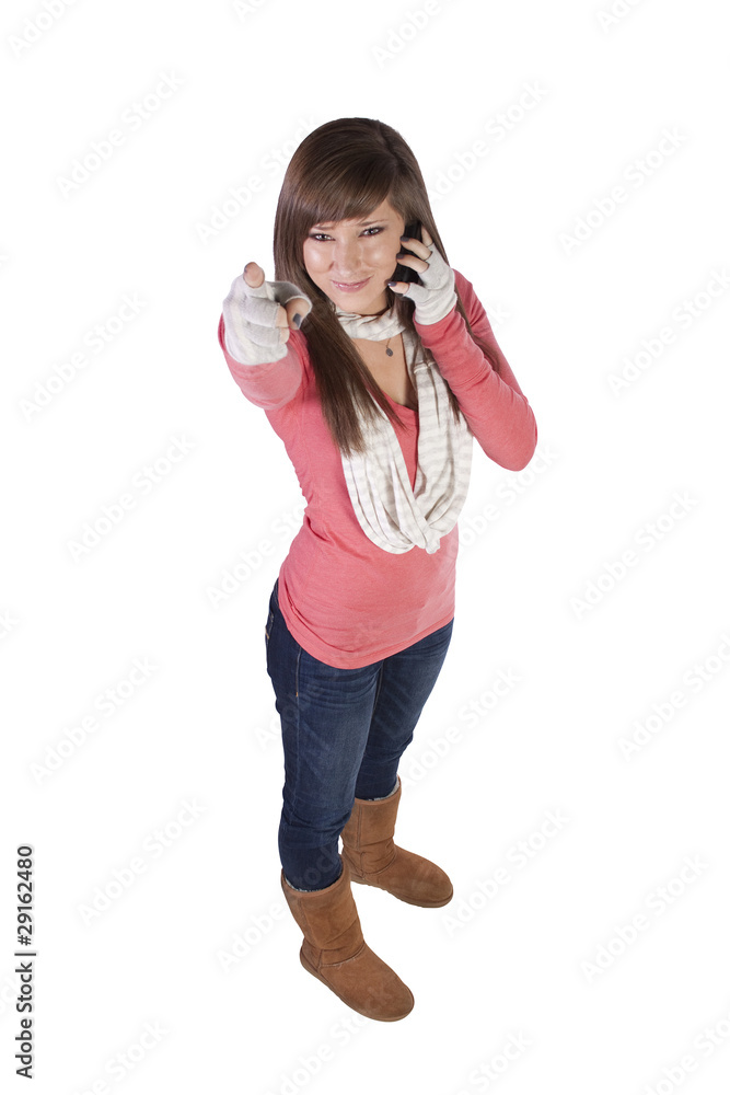 Beautiful Girl Giving the Thumbs Up Beautiful Girl Giving the Thumbs Up