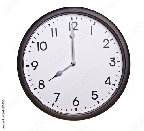 Isolated office wall clock