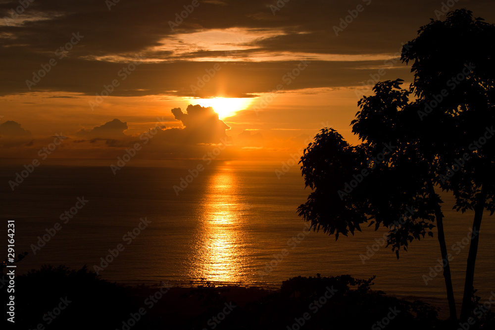 Sunset over Keauhou Bay