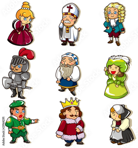 cartoon medieval people icon