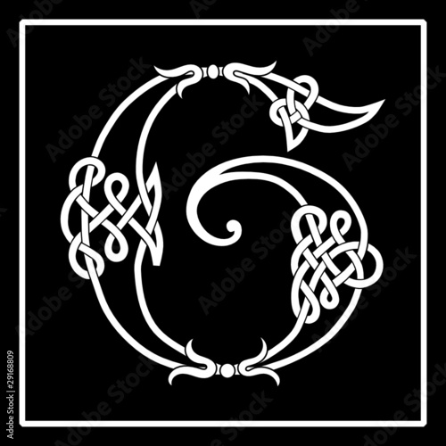 Celtic Knot-work Capital Letter G