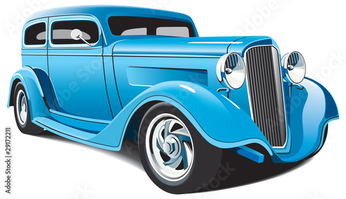 light blue hot rod