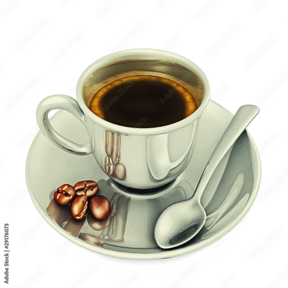 Naklejka premium Tazzina caffè scontornata
