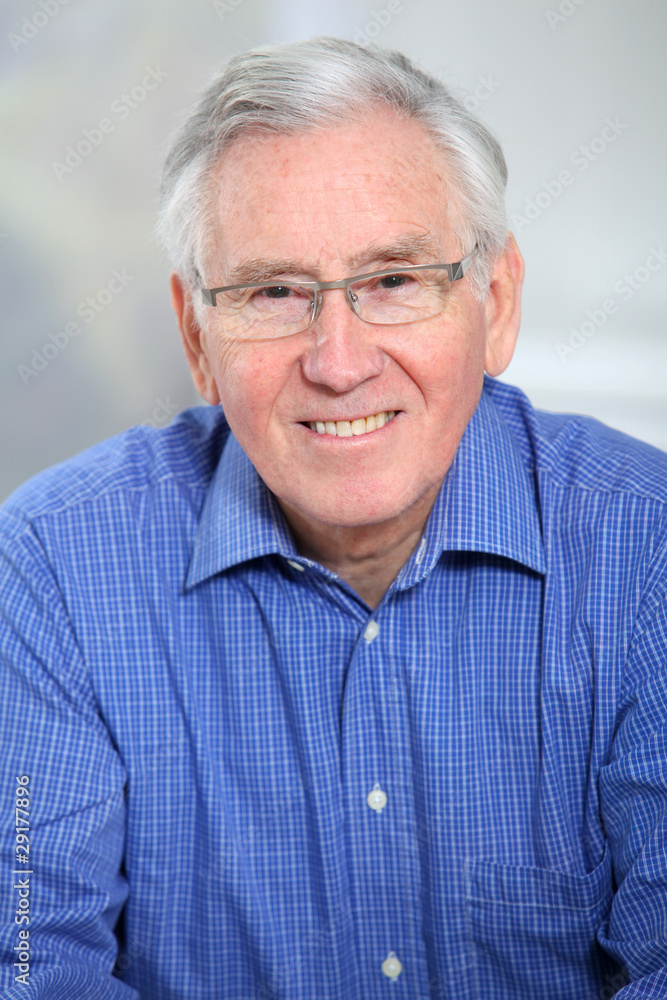 Portrait of elderly man with eyeglasses Portrait of elderly man with eyeglasses