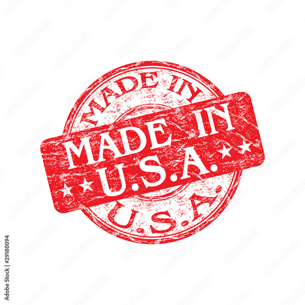 Fotografie Made in USA rubber stamp