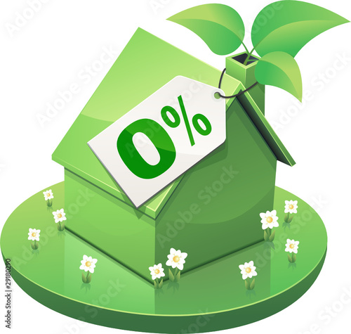 Maison verte et prêt à taux zéro (détouré)