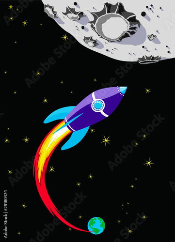 Retro Rocket Spaceship