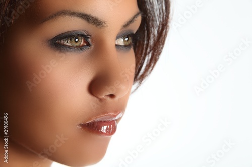 Green eyed beauty of mixed race