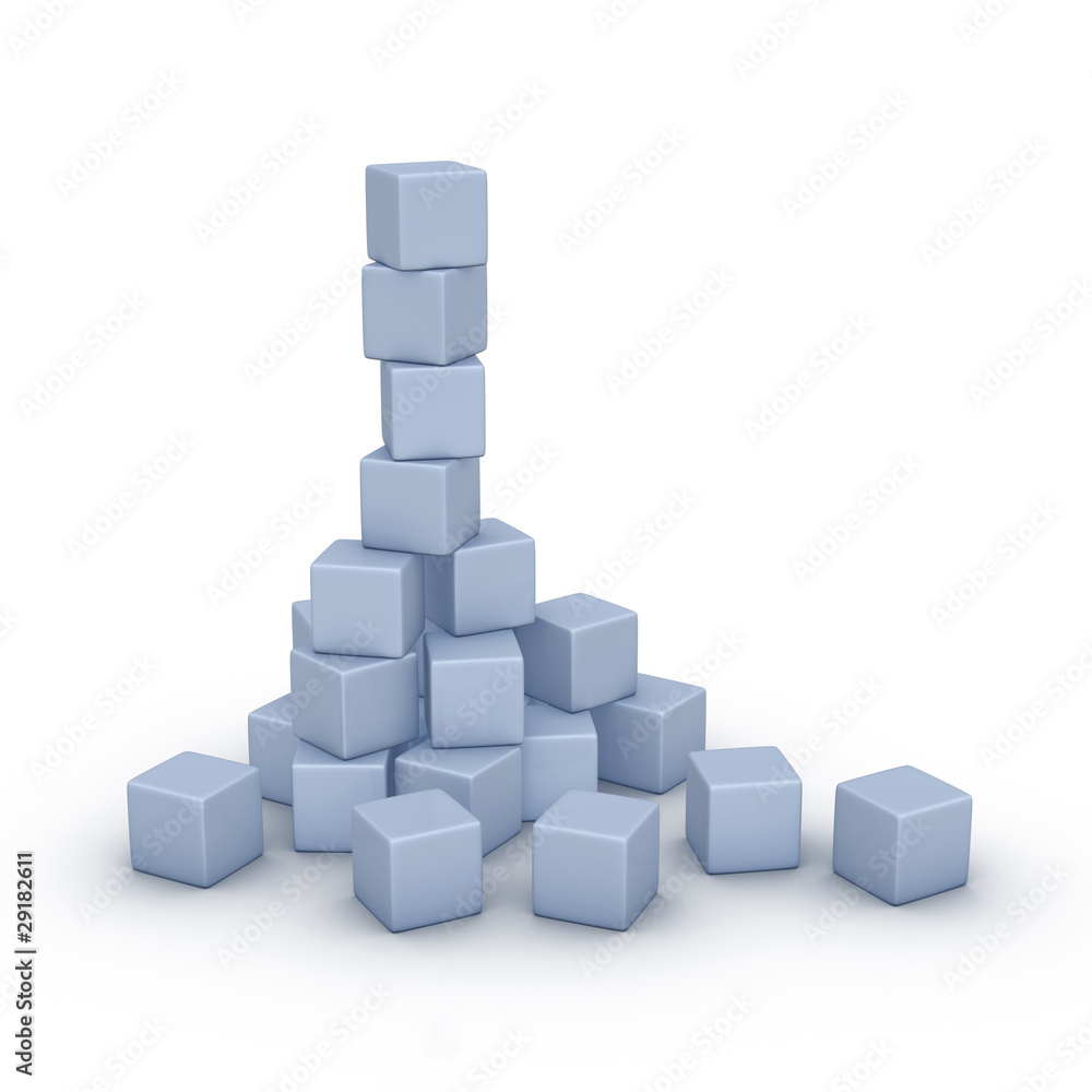 stack of cubes (building new business concept) stack of cubes (building new business concept)