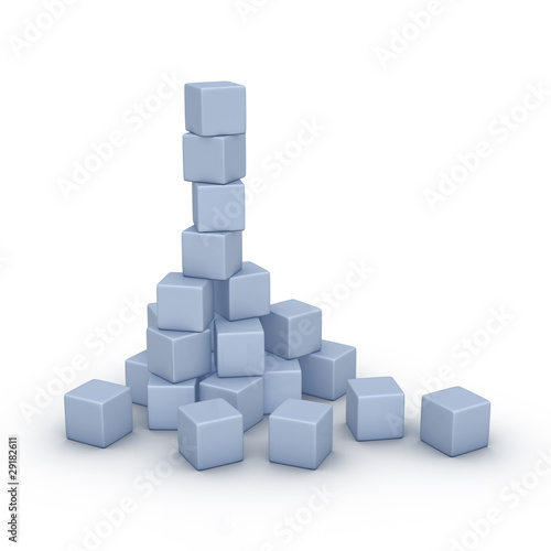 stack of cubes  building new business concept 