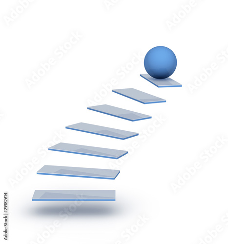 on top of stairway