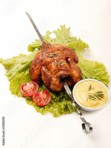 Chicken on spit