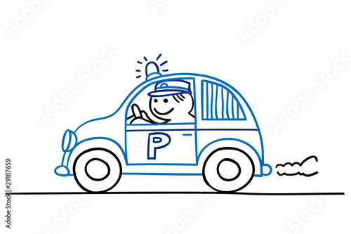 figur im polizeiauto