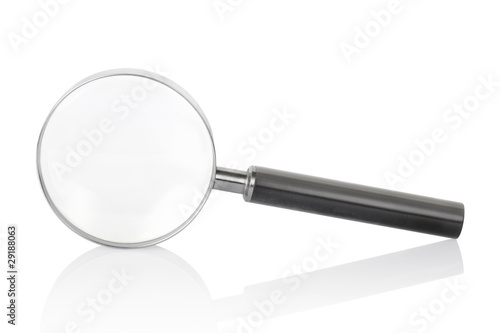 Magnifying glass isolated with clipping path