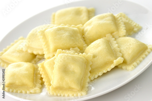 Ravioli pasta filled with  cheese