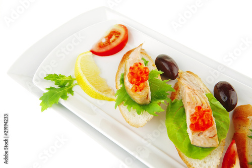 small salmon sandwiches