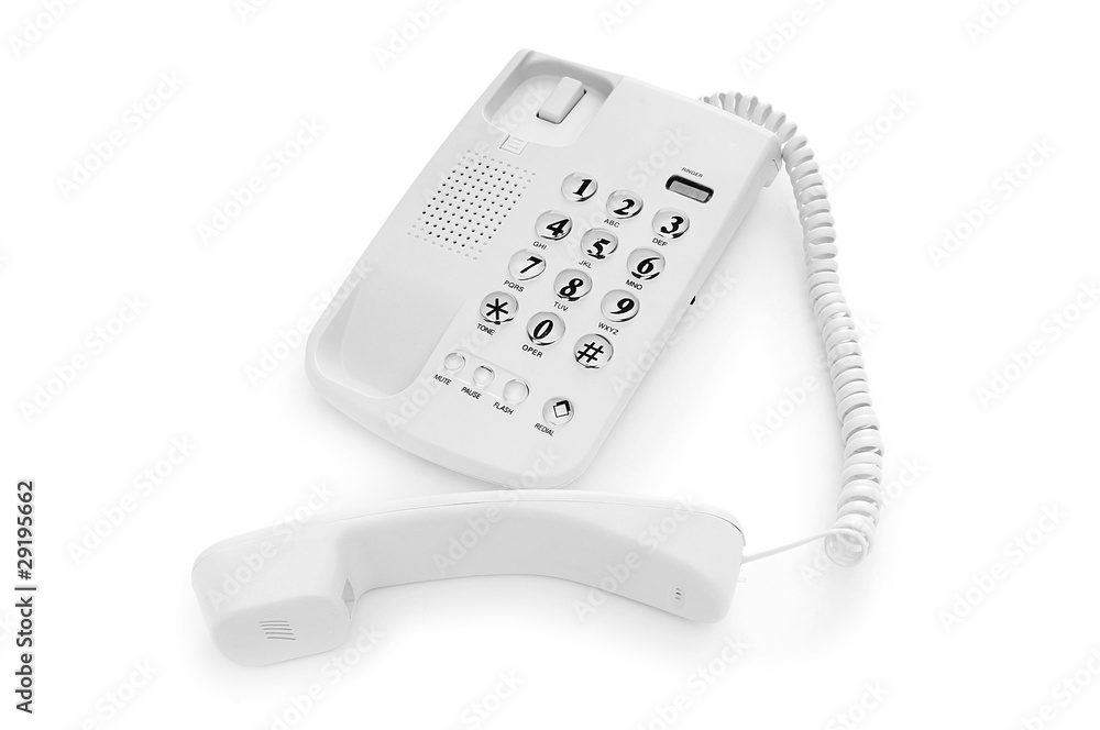 Office phone isolated on the white background Office phone isolated on the white background