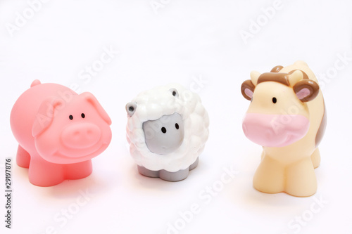 pig, cow and sheep