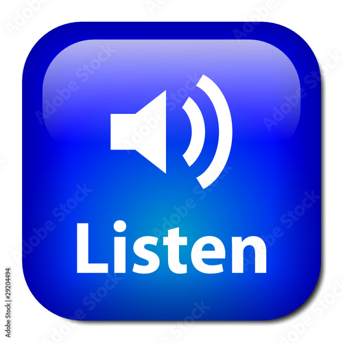 "LISTEN" Button (symbol icon media player music control start)