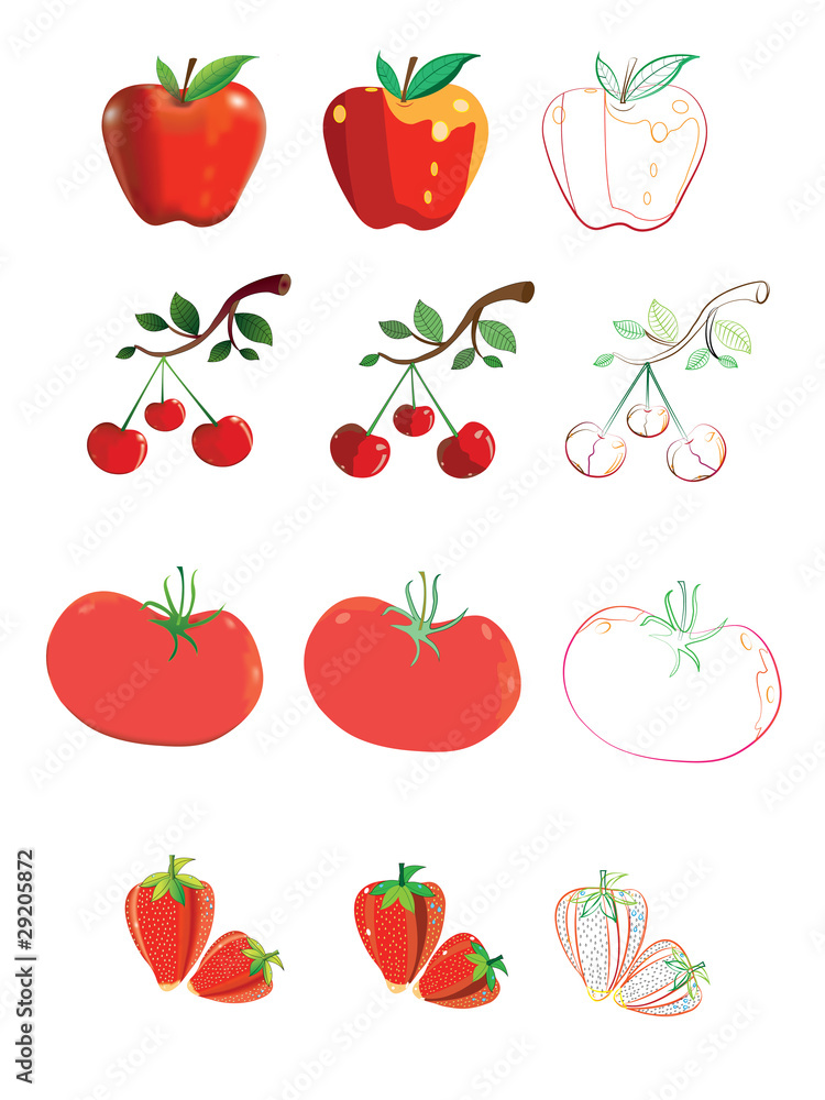 Red fruit. Red fruit.