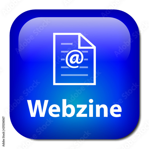 “WEBZINE” Button (internet online rss news feed magazine read)
