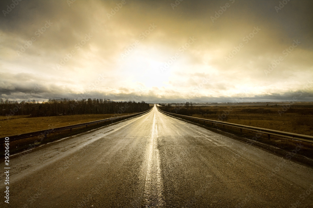 Fototapeta premium along a highway