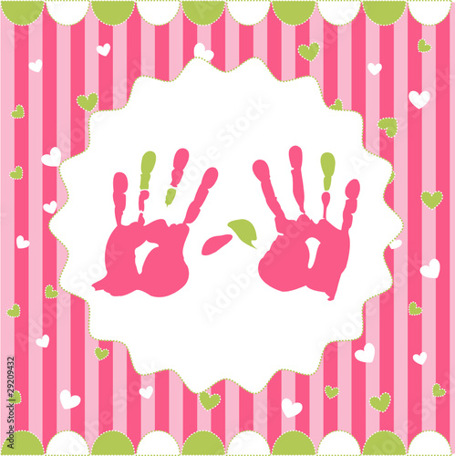 handprint of girl