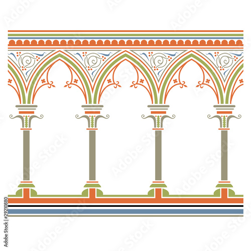 Arcade seamless pattern – in medieval style
