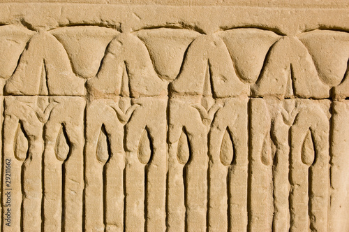 Ancient Egyptian lotus design photo