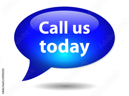 "CALL US TODAY" Speech Bubble Icon (contact customer service)