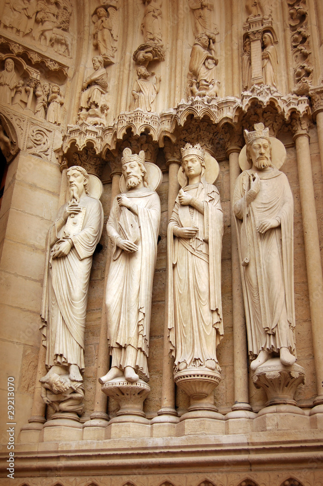 Detail of Notre dame de Paris, France