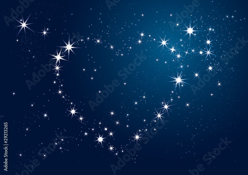 coeur étoiles nuit