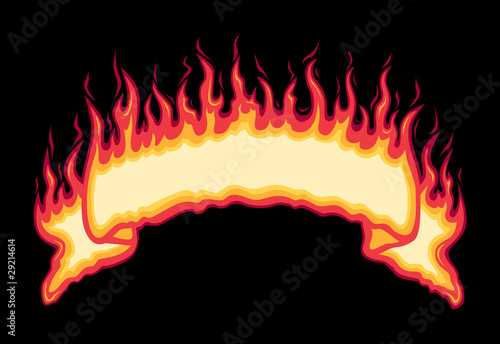 Flaming Fire Banner