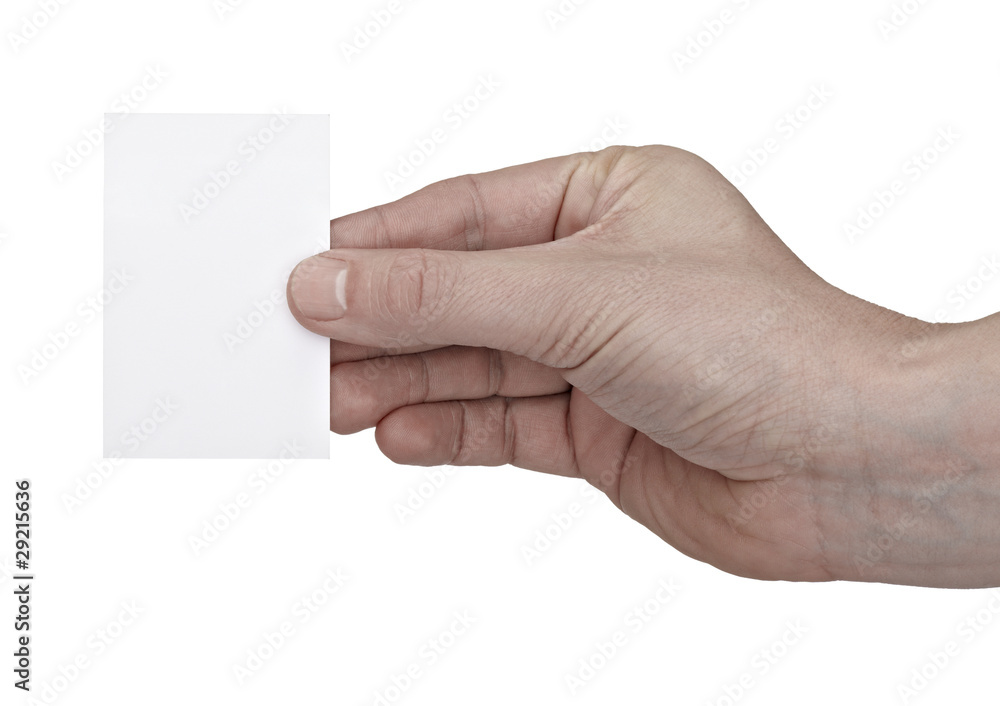 Fototapeta premium hand holding blank message note