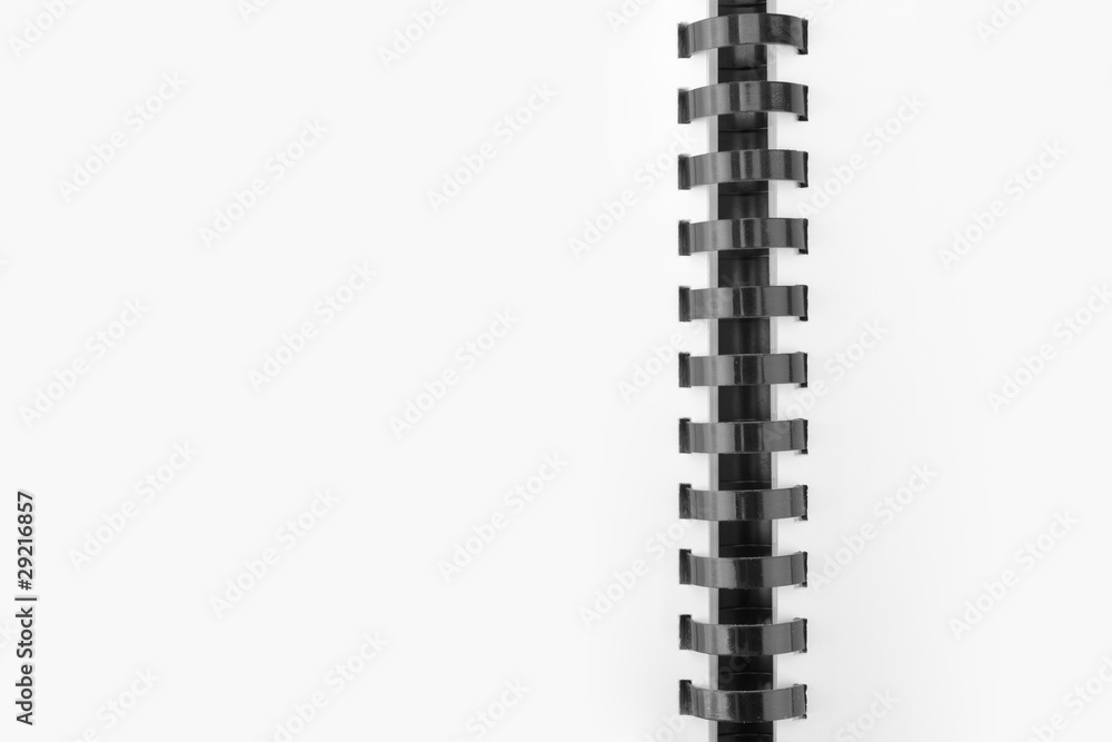 White template with black binder White template with black binder
