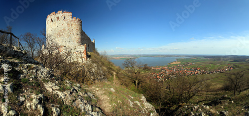 ruin of castle - devicky palava czech republic photo