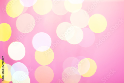 Abstract sunny bokeh on pink