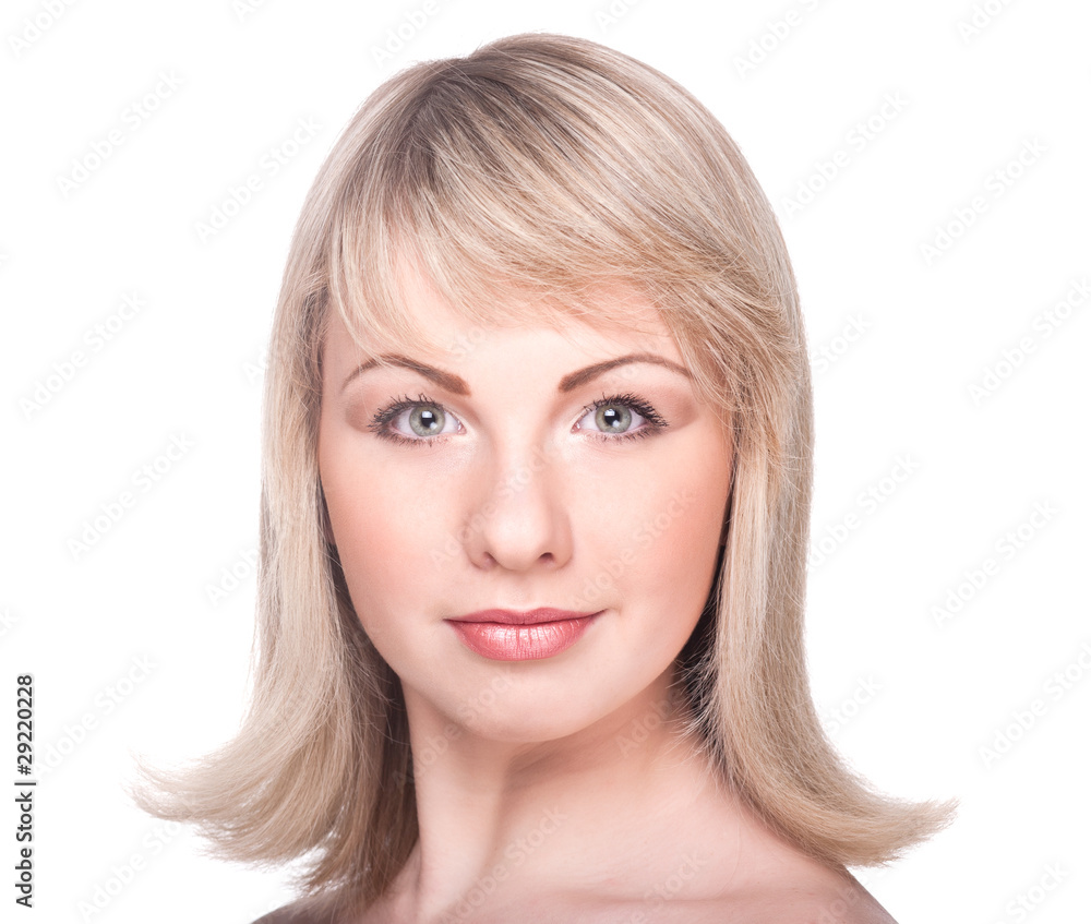 Beautiful woman's face with clean skin Beautiful woman's face with clean skin
