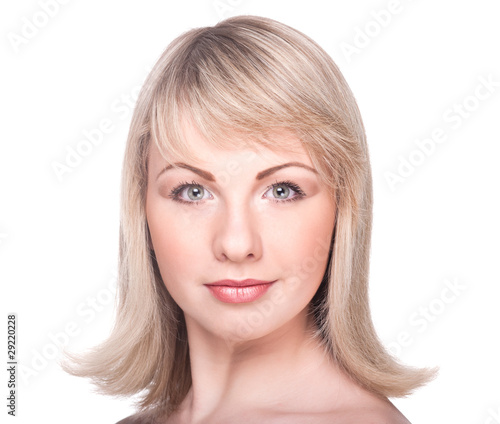 Beautiful woman's face with clean skin