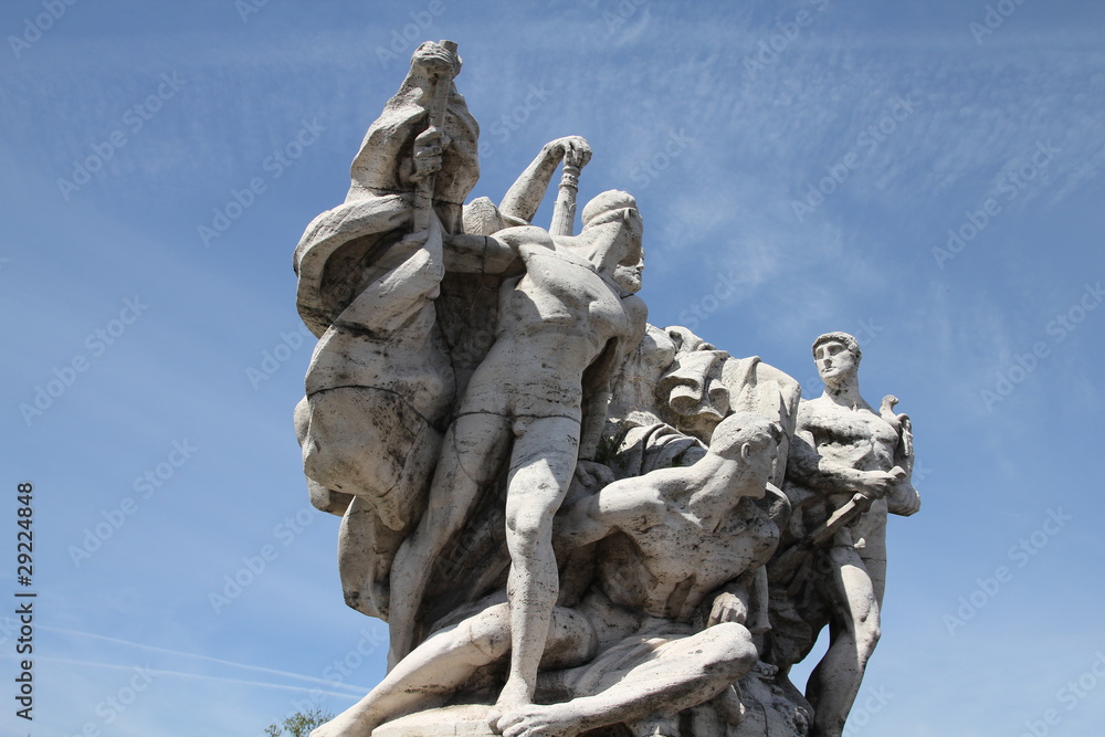 Rome, Italy - bridge statue