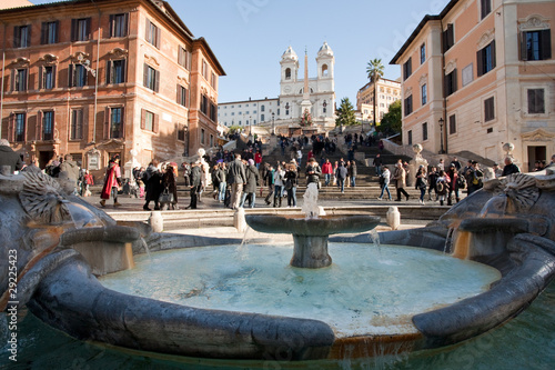 Photography fountain on Spanish square, Rome