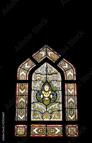 Stained glass in Thai temple © markuso