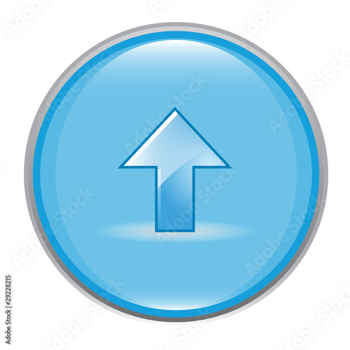 Free Download blue glossy arrow up icon - GFXLoad
