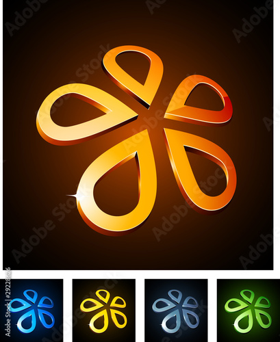3d vibrant flowers.